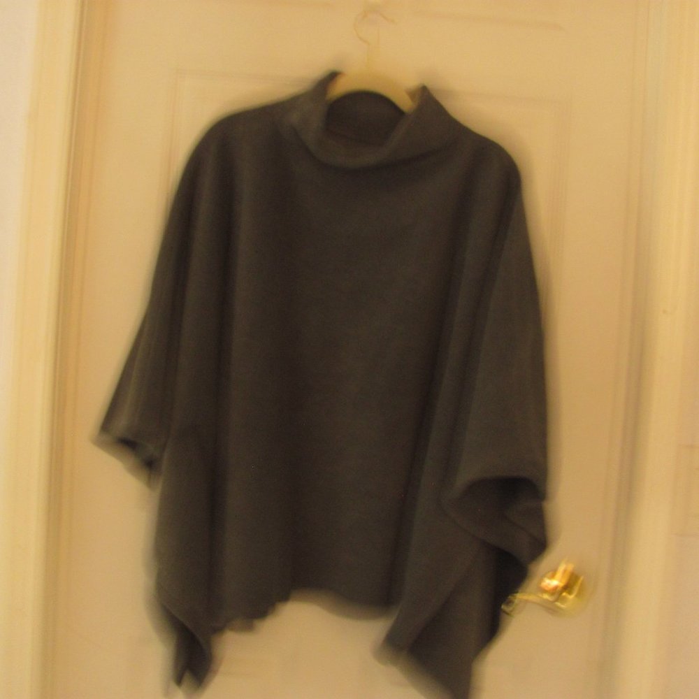one size fits most poncho 100% polyester color gray